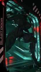 1girls 3d alien alien_(franchise) big_ass big_breasts bimbo black_body dark-skinned_female dark_skin dripping dripping_cum female female_only guidugalle nipples pussy pussy_juice pussy_juice_drip saliva sci-fi smooth_skin solo xenomorph