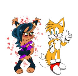 archie_comics aroused big_ass big_breasts big_butt fox half-closed_eyes lynx miles_tails_prower nicole_the_lynx nip_slip nipple_slip nipslip open_mouth smile sonic_(series) sonic_the_hedgehog_(archie) sonic_the_hedgehog_(comics) sonic_the_hedgehog_(series) tails thick_thighs wildbrain