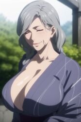 ai_generated big_breasts cleavage gilf grandmother huge_breasts old older_female ultrahentaisai