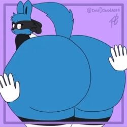 1boy animated ass_focus ass_grab ass_slap blushing dark-skinned_male douglasinu eyes_rolling_back femboy gay gif looking_back lucario male_only pleasure_face pokemon pokemon_(species) spanking spread_ass spreading tailwag thick_ass thick_thighs thighhighs