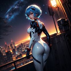 rei ayanami from neon genesis evangelion by sarella