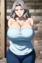 ai_generated big_breasts cleavage gilf grandmother huge_breasts old older_female ultrahentaisai