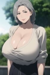 ai_generated big_breasts cleavage gilf grandmother huge_breasts old older_female ultrahentaisai