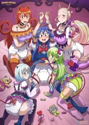 abdl adult_baby azazel_ameri big_breasts crocell_kerori crossdressing demon_girl demon_horns diaper diaper_fetish female female_only ix_elizabetta kuma-dasai mairimashita!_iruma-kun sissy suzuki_iruma valac_clara