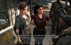 2girls 3d big_ass big_breasts breasts brown_hair comic comic_page curvaceous curvy curvy_figure dina_(the_last_of_us) dinoboy555 ellie_(the_last_of_us) ellie_williams english_text female hips hourglass_figure large_ass large_breasts light-skinned_female light_skin mature mature_female medium_breasts middle_eastern multiple_females multiple_girls naughty_dog olive_skin slim_waist subtitled text the_last_of_us the_last_of_us_2 thick thick_hips thick_legs thick_thighs thighs tomboy voluptuous waist weapon wide_hips