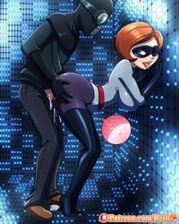 1boy 1girls against_wall alternate_costume armwear big_breasts boots breasts brown_eyes brown_hair cheating cheating_wife clothed_sex clothing creampie cum cum_in_pussy cum_inside cumdrip disney elastigirl elastigirl_(the_incredibles_2_supersuit) eyewear faceless_male female footwear from_behind gloves handwear helen_parr high_heel_boots high_heels human impregnation latex latex_boots latex_gloves latex_suit latex_thighhighs legs_together legwear looking_back male mask masked open_mouth ovum patreon penetration penis penis_in_pussy pixar pussy reit screenslaver sex short_hair smooth_skin sperm_cell straight superheroine the_incredibles the_incredibles_2 thigh_boots torn_clothes vaginal_penetration x-ray