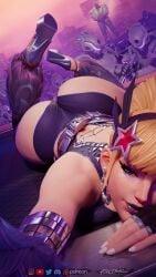 1girls 3d 3d_(artwork) blonde_hair cute_face female female_only forceballfx high_heels kingpin light-skinned_female light_skin lying lying_on_stomach magik_(illyana_rasputin) magik_(infernal_idol) magik_(marvel_rivals) marvel marvel_rivals smile x-men