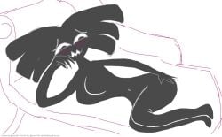ass blush breasts glitch_productions gooseworx hand_on_ass hand_on_cheek laying_on_couch lying_on_couch ragatha's_mother sexy_pose silhouetted_body tagme tagme_(source) the_amazing_digital_circus whiteboardfox