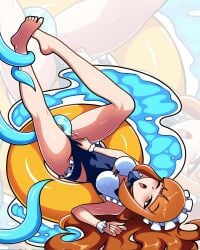 lanney lanney_(gwain_saga) gwain_saga swixims42 brown_hair brown_eyes swimsuit swimsuit_aside exposing_pussy pussy_out flashing_pussy water one_eye_closed maid_swimsuit laying_on_back floatie 1girls 1girl female female_only female_focus solo solo_focus solo_female tagme 2026 color colored subtle_foreshadowing maid_outfit frilled_swimsuit maid_headdress sex tentacle tentacles tentacle_sex tentacle_penetration tentacle_in_pussy water_tentacle leg_held_up monster_fucker human_on_monster monster_on_female ahegao tongue tongue_out female_penetrated