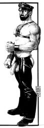 domino_(donald_merrick) monochrome traditional_media gay yaoi original archived_source muscular lowres male male_only dated 1979