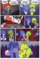 2026 absurd_res afrosoricid anthro armband ass audience belly big_breasts big_butt big_eyes big_head black_bottomwear black_clothing black_pants black_track_pants blue_clothing blue_eyes blue_footwear blue_hair blue_penis blue_quills blue_shirt blue_shoes blue_topwear blush blush_lines body_writing both_sexes_in_same_situation bottomwear bottomwear_down breasts butt caught_naked clothed clothed_anthro clothed_female clothed_male clothing colored_underwear comic dialogue discarded_footwear discarded_shirt embarrassed embarrassed_nude_female embarrassed_nude_male embarrassing_nudity enf english_text enm eulipotyphlan female footwear forced_exposure fully_clothed fully_clothed_anthro fully_clothed_female fully_clothed_male genitals gloves green_eyes green_hair green_quills group hair hand_holding handwear hedgehog hi_res humiliation idw_publishing lost_bet male mammal multiple_scenes nipple_piercing nipples nude nude_anthro nude_female nude_male pants pants_down pants_removed partially_clothed penis piercing pink_clothing pink_underwear popfulblue public public_humiliation public_nudity public_undressing quills_(anatomy) red_clothing red_footwear red_shoes removing_pants removing_shirt sega sharp_teeth shirt shoes sonic_the_hedgehog sonic_the_hedgehog_(comics) sonic_the_hedgehog_(idw) sonic_the_hedgehog_(series) speech_bubble spiked_armband spikes surge_the_tenrec tan_arms tan_belly tan_mouth teeth tenrec text topwear underwear underwear_down undressing vulva walking white_clothing white_gloves white_handwear white_sclera writing_on_body writing_on_butt