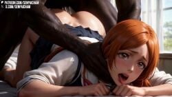 3d ai_assisted ai_generated animated animation ass bleach boob breasts cleavage cock cum dark-skinned_male dick doggy_style erection female forced girl hi_res high_resolution highres huge_cock inoue_orihime large_penis mp4 patreon penetration penis pussy rough_sex senpaicham sex sex_from_behind sexy shorter_than_30_seconds sound straight tagme uncensored veins video