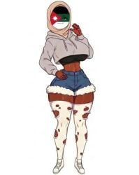 ai_assisted arabian arabian_clothes arabian_female big_ass big_breasts clothed clothing countryhumans countryhumans_edit countryhumans_girl countryhumans_oc edit edited flawsystyle hijab hijabi syria_(countryhumans) thick_thighs