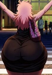 1girls ai ai_art ai_generated arms_above_head arms_up ashido_mina ashido_mina_time-skip ass ass_bigger_than_breasts ass_bigger_than_head ass_bigger_than_torso ass_focus ass_in_dress ass_of_the_gods back back_view barely_contained barely_contained_ass beautiful beautiful_body beauty big_ass big_breasts black_dress boku_no_hero_academia boku_no_hero_academia_(finale) breath breath_cloud breathing breathing_heavily bubble_ass bubble_butt butt buttocks cellulite curvaceous curvaceous_body curvaceous_female curvaceous_figure curves curvy curvy_body curvy_female curvy_figure curvy_hips dat_ass dat_butt dress dumptruck_ass enormous_ass enormous_butt enormous_thighs fat_ass fat_butt female female_focus female_only gigantic_ass gigantic_butt gigantic_thighs gluteal_fold handbag heavenly_ass heavy_ass heavy_butt horns hot hourglass_figure huge_ass hyper_ass hyper_butt large_ass light_particles long_hair majestic_ass massive_ass milf mina_ashido mina_ashido_time-skip my_hero_academia my_hero_academia_(finale) one-piece_dress pear-shaped_figure pekoot pink_hair pink_skin post-timeskip rear_view sexy sexy_body shiny shiny_clothes sleeveless sleeveless_dress solo solo_female solo_focus spankable_ass standing steam steaming steaming_body steamy steamy_breath sweat sweatdrop sweaty sweaty_body sweaty_thighs thick_ass thick_thighs tight_clothes tight_clothing tight_dress uncensored unusual_skin_color visible_breath wide_hipped_female wide_hips
