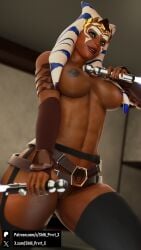 1girls 3d ahsoka_tano alien_girl blender breasts female female_only head_markings head_tails headgear lekku lekku_(anatomy) lightsaber looking_at_viewer orange_skin partially_clothed shhi_prvrt_x star_wars student_and_teacher teacher_and_student togruta vagina voluptuous