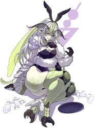 1girls bunny_ears bunnysuit egocider female four_arms handprint handprint_on_ass indie_virtual_youtuber indie_vtuber insect_girl insect_humanoid juniper_(egocider) juniper_actias large_breasts leotard moth_girl moth_humanoid solo tagme virtual_youtuber