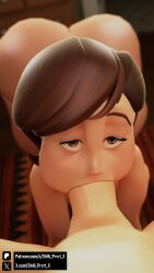 1boy 1girls 3d ass bedroom big_hero_6 blender blowjob brown_hair cheating cheating_boyfriend cheating_wife college_student daughters_boyfriend disney helen_parr hiro_hamada looking_at_viewer marvel milf nude older_female_and_younger_male on_all_fours shhi_prvrt_x sitting_on_bed the_incredibles thick_thighs