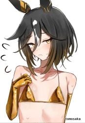 1girls 2d 2d_(artwork) 2d_artwork animal_ear_fluff animal_ears animal_tail arm_behind_back ashamed bikini bikini_only bikini_top black-haired_female black_hair blush_face blush_lines blushing blushing_at_viewer blushing_female blushing_lines breasts brown-eyed_female brown_eyes cat_ears cat_tail character_request collarbone digital digital_art digital_drawing digital_drawing_(artwork) digital_media digital_media_(artwork) drawing elbow_gloves elbows embarrassed embarrassed_expression embarrassed_female exposed eyebrows_visible_through_hair female female_focus female_only fingers flat_belly flat_breasts flat_chest flat_chested flushed flushed_face flustered flustered_female frown frown_eyebrows frowning frowning_at_viewer gloves gold_bikini gold_bikini_top gold_elbow_gloves gold_gloves gold_long_gloves gold_swimsuit gold_swimwear gradient_hair hair_between_eyes half_naked half_nude halterneck hand_behind_back hand_on_breast hand_on_chest hand_on_own_breast hand_on_own_chest head_tilt lean_figure long_gloves looking_at_viewer midriff multicolored_hair naked naked_female naked_woman narrow_waist nervous nervous_expression nervous_face nervous_female nude nude_female nudity partially_undressed petite petite_body petite_breasts petite_female petite_girl petite_tits scowl semi_nude short_hair shoulders shy shy_expression shy_female shy_girl sidelocks simple_background skinny skinny_female skinny_girl skinny_waist slender_body slender_waist slim_female slim_waist small_boobs small_breasts small_tits smooth_chest solo standing stay_gold_(umamusume) string_bikini sweat sweat_on_body sweat_on_face sweat_on_stomach sweatdrop sweating sweaty sweaty_belly sweaty_body sweaty_face sweaty_female swimsuit swimwear tilted_head tiny_breasts tomosaka touching_breast touching_chest umamusume upper_body white_background white_pupils