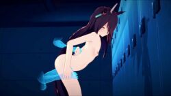 1girls 3d animated black_hair breasts closed_eyes closing_eyes completely_nude cygames fast_thrusts female female_penetrated ghost_hands gif holding_another's_arm holding_another's_thighs holdsupspork horse_ears horse_girl horse_tail imaginary_friend kemonomimi light-skinned_female light_skin looking_back male/female male_penetrating manhattan_cafe_(umamusume) naked nipples nude nude_female open_eyes penetration_from_behind penis tagme tail umamusume umamusume_pretty_derby