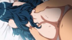 1boy 1girls ahegao animated animated_gif anime_screenshot ass back bed bed_sheet blue_hair bunnywalker completely_nude cum cum_in_pussy fat_male fat_man female hand_on_another's_hip hetero huge_ass infirmary long_hair lying male mind_control nozaki_yuu nude on_bed on_stomach petite prone_bone saimin_seishidou school_infirmary sex sex_from_behind sheet_grab shiny_skin t-rex_(animation_studio) tagme tanaka_hajime_(saimin_seishidou) ugly_bastard vaginal virgin