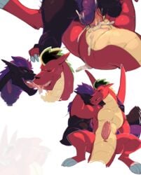 2boys american_dragon:_jake_long anal cum cum_in_ass dangpa dark_dragon_(american_dragon) disney dragon gay jake_long kissing male male_only protagonistsub_antagonistdom yaoi