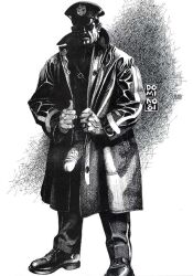 1981 archived_source dated domino_(donald_merrick) gay male male_only monochrome muscular original traditional_media yaoi