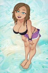 2d big_breasts bonnie_rockwaller bra breasts busty cleavage female female_focus female_only hotpants hourglass_figure jumpdriiver kim_possible standing tagme wide_hips