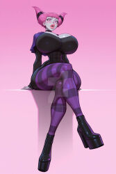 1girls ai_generated ass_bigger_than_head bewitching_thighs big_ass big_breasts big_thighs breasts breasts_bigger_than_head bubble_ass bubble_butt chest curvaceous curvy curvy_figure dc dc_comics digital_media_(artwork) dumptruck_ass dumptruck_butt fat_ass female female_only grey-skinned_female grey_body grey_skin hips hourglass_figure huge_ass huge_breasts jinx_(dc) large_ass large_breasts legs magic_user mature mature_female pink_hair round_ass slim slim_waist sorceress teen_titans thick thick_ass thick_hips thick_legs thick_thighs thighs thighs_bigger_than_head urumcevarts voluptuous waist wide_ass wide_hips wide_thighs witch