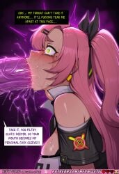 ahegao ai_generated begging belle(summer_skies)_(zenless_zone_zero) belle(zenless_zone_zero) belle_(zenless_zone_zero) bunny_ears closeup comic comic_strip comics crying cum_drooling deepthroat dirty_talk domination drooling excessive_fluids explicit fate/grand_order fate_(series) female femdom forced_oral gagging glowing_dildo glowing_eyes green_eyes hair_ornament hoyoverse huge_dildo lesbian long_hair meowllete mihoyo mihoyo_technology_(shanghai)co.ltd. monster_cock nicole_demara nsfw oral_sex pink_hair ponytail profile_view purple_dildo saliva scared_expression side_view slimy_dildo speech_bubble sweat tears tentacle_dildo terrified text throat_fuck twintails veiny_dildo yuri zenless_zone_zero zzz