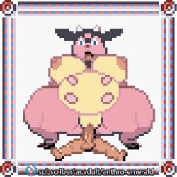 anthroemerald pokemon_anthro_emerald pokemon pokemon_(species) pokemon_rse anthro male female male/female female/male reverse_cowgirl_position riding_penis pixel_art pixel_(artwork) sprite mod miltank nipples big_areola big_breasts huge_breasts larger_female small_sub_big_dom dominant_female human human_on_anthro pussy vulva penetration udders udders_and_breasts open_mouth hooves lying lying_on_back thick_thighs chubby chubby_female bbw horns ahegao looking_pleasured balls penis_in_pussy penis big_penis small_but_hung