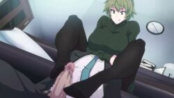 akina-chan big_breasts big_penis buckethead_ero feet footjob green_eyes green_hair milf tagme teasing tsundere video