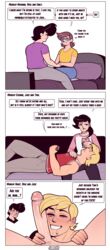 2018 big_penis bisexual black_hair blonde_hair blue_eyes comic drooling drugged drugs emily_murphy_(jamesab) freckles fruit_basket_(jamesab) jack_wilson_(jamesab) jamesab max_brooks_(jamesab) original_character red_eyes shiny tina_marconi_(jamesab) yaoi