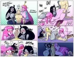 adventure_time assisted_fellatio cock_hungry cock_shock deepthroat double_creampie drained_and_tamed face_down_ass_up fellatio finn_the_human frostbiteboi huge_ass huge_breasts large_breasts marceline marceline_the_vampire_queen missionary_position penis_awe princess_bubblegum threesome threesome_invitation waiting_for_turn watching_sex