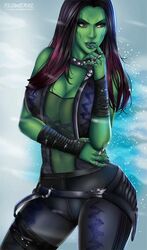 gamora from guardians of the galaxy by flowerxl