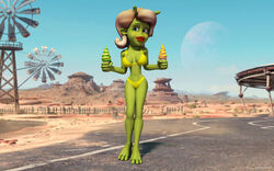 1girls 3d alien alien_girl artist_name bare_shoulders barefoot beauty_mark bed big_breasts bikini bikini_bottom bikini_top blonde_hair busty curvy day detailed_background eyelashes female female_only front_view green_eyes green_skin holding_object hourglass_figure humanoid ice_cream kondaspeter lipstick looking_at_viewer makeup marilyn_(planet_51) midriff mole planet_51 pose posing red_lipstick shadow shiny shiny_skin solo standing swimsuit text thick_lips voluptuous white_hair wide_hips