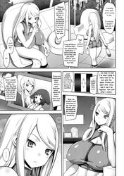 1boy 1girls ass background boots booty_shorts bottle chair collared_shirt comic couple cup doujin doujinshi duo english female femboy hair_ornament huge_breasts jumpsuit larger_female leotard long_hair love lovers metroid monochrome nicole_(onomeshin) nintendo nipples_visible_through_clothing older_female onomeshin panels photo_(object) pokies robot samus_aran smaller_male sound_effects speech_bubble story tagme text text_box text_focus tree wholesome wide_hips window younger_male