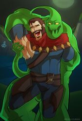 armpit bara bulge flaccid jungle league_of_legends malcolm_graves male_only male_tickling restrained revealyoursins slime_monster tickle_fetish tickling tickling_armpits torn_shirt zac