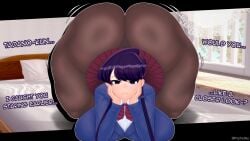 artist_request ass_bigger_than_head ass_body ass_focus ass_up black_hair fat_ass fat_thighs front_facing_with_ass huge_ass huge_breasts hyper hyper_ass hyper_butt hyper_thighs jiggling_ass komi-san_wa_komyushou_desu komi_shouko leggings massive_ass massive_thighs pov pov_eye_contact seductive_look teasing thick_thighs
