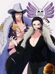 canon_genderswap cowboy_hat female female_crocodile genderswap_(ftm) genderswap_(mtf) male miss_all_sunday nico_robin one_piece pre-timeskip rule_63 sengoku03100905 sir_crocodile