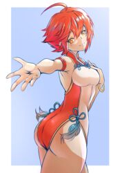 1girls absurd_res absurdres arms ass bare_arms bare_legs big_ass big_butt bikini blue_background boobs_and_butt_pose breasts butt butt_crack cute deekei eschergirl female female_only fire_emblem fire_emblem_fates gluteal_fold hand_on_breast hands happy highres hinoka_(fire_emblem) legs looking_at_viewer nintendo one-piece_swimsuit orange_eyes reaching reaching_out reaching_towards_viewer red_bikini red_hair red_swimsuit short_hair simple_background smile solo solo_female swimsuit tassel thighs tight tight_clothing tight_fit tomboy white_bikini white_swimsuit