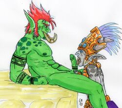 1boy 1girls blizzard_entertainment fellatio lamenbeast licking_penis oral oral_sex princess_talanji troll troll_(warcraft) warcraft world_of_warcraft zandalari_troll