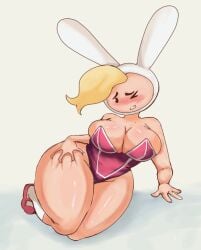 1girls adventure_time adventure_time:_fionna_&_cake big_breasts blonde_hair bunnysuit fionna_and_cake fionna_campbell fionna_the_human_girl hat kashink7 light-skinned_female light_skin thick_thighs voluptuous voluptuous_female