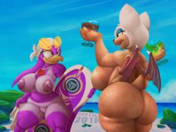 2018 2girls anthro areolae artist_name ass avian bat bat_wings beach beak big_ass big_breasts bird black_eyes black_nose breasts drinks erect_nipples erection extreme_gear eyewear female female_only fur glasses hover_board hoverboard huge_ass huge_breasts jewelry large_areolae large_ass large_breasts lastik legs mammal membranous_wings multiple_females multiple_girls necklace nude purple_skin pussy rouge_the_bat seaside sega smile sonic_(series) sonic_riders standing swallow_(bird) tail tan tan_fur thick_thighs thighs wave_the_swallow white_fur white_hair wide_hips wings