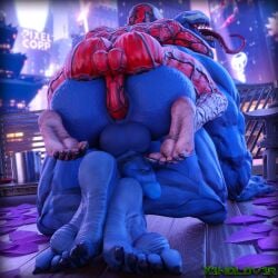 2boys 3d_(artwork) alien anal_sex big_ass big_balls big_butt big_penis carnage_(marvel) erection gay hi_res humanoid male male/male male_only marvel marvel_comics marvel_rivals muscular muscular_male nude penetration penis sex symbiote thekidxeno venom venom_(marvel) venom_(marvel_rivals)