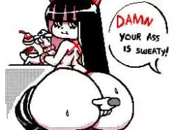 animated ass disembodied_hand english_text faceless_male female flipnote_studio hand_on_butt no_sound panty_&_stocking_with_garterbelt pixel_art stocking_anarchy sweaty_butt tagme vampiricpig video