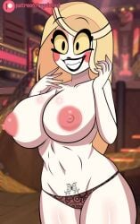 charlie_morningstar_(hazbin_hotel) female_only hazbin_hotel huge_ass huge_breasts raydonxd solo_female thick_thighs