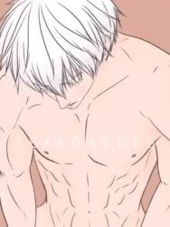 1boy animated jujutsu_kaisen loop male male/ambiguous male_focus male_only male_penetrating male_penetrating_ambiguous mp4 naked no_sound nude nude_male penetration satoru_gojo squircilon tagme video