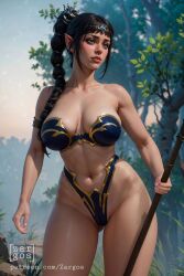 1girls ai_generated baldur's_gate baldur's_gate_3 big_breasts breasts cleavage dungeons_and_dragons elf elf_ears female female_only forgotten_realms shadowheart solo thick_thighs zargos