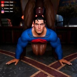 1human 2boys 2males 3d 3d_(artwork) 3d_model african_male all_fours big_dick big_dick_energy blacked_male blender blender_(software) brown_skin clark_kent dark-skinned_male dark_skin dc dc_comics gay gay_interracial good_boy hero hero_kink interracial interracial_sex kitrell_simz male male/male male_focus male_only melanin muscular_thighs soft_penis suicide_squad:_kill_the_justice_league superhero superman superman_(series) uncensored veiny_penis very_dark_skin yaoi