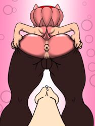 2019 absurd_res amy_rose anus artybear ass big_butt clothing cum duo felid feline female hi_res leggings legwear male mammal nude penis precum pussy simple_background solo_focus sonic_(series) straight